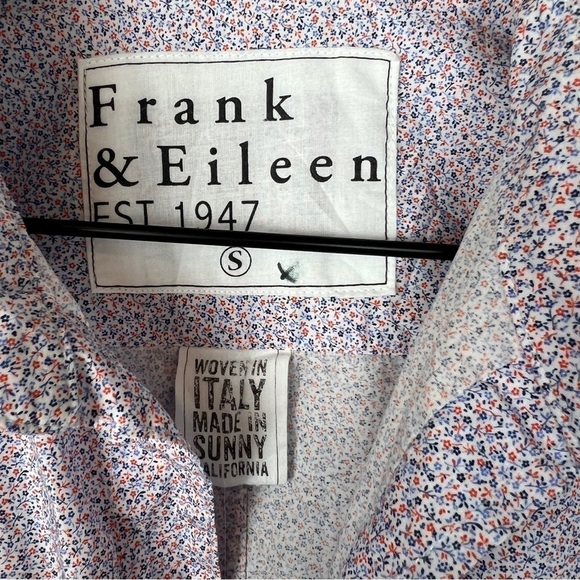 Frank & Eileen Barry Floral Print Long Sleeve Button Front Short - Picture 3 of 6